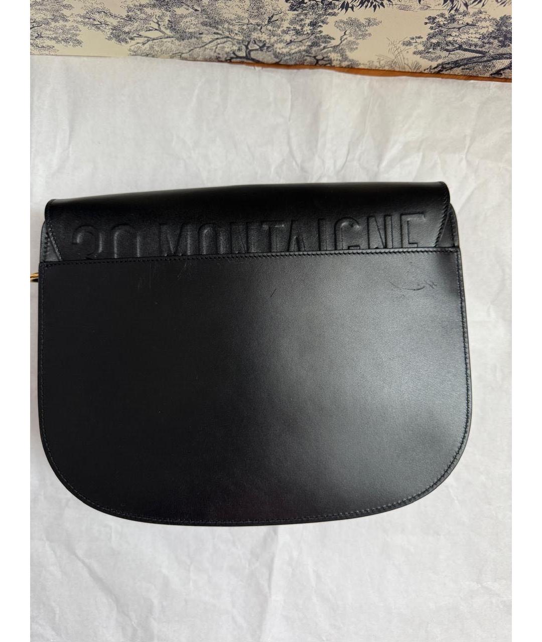 CHRISTIAN DIOR Черная кожаная сумка через плечо, фото 5