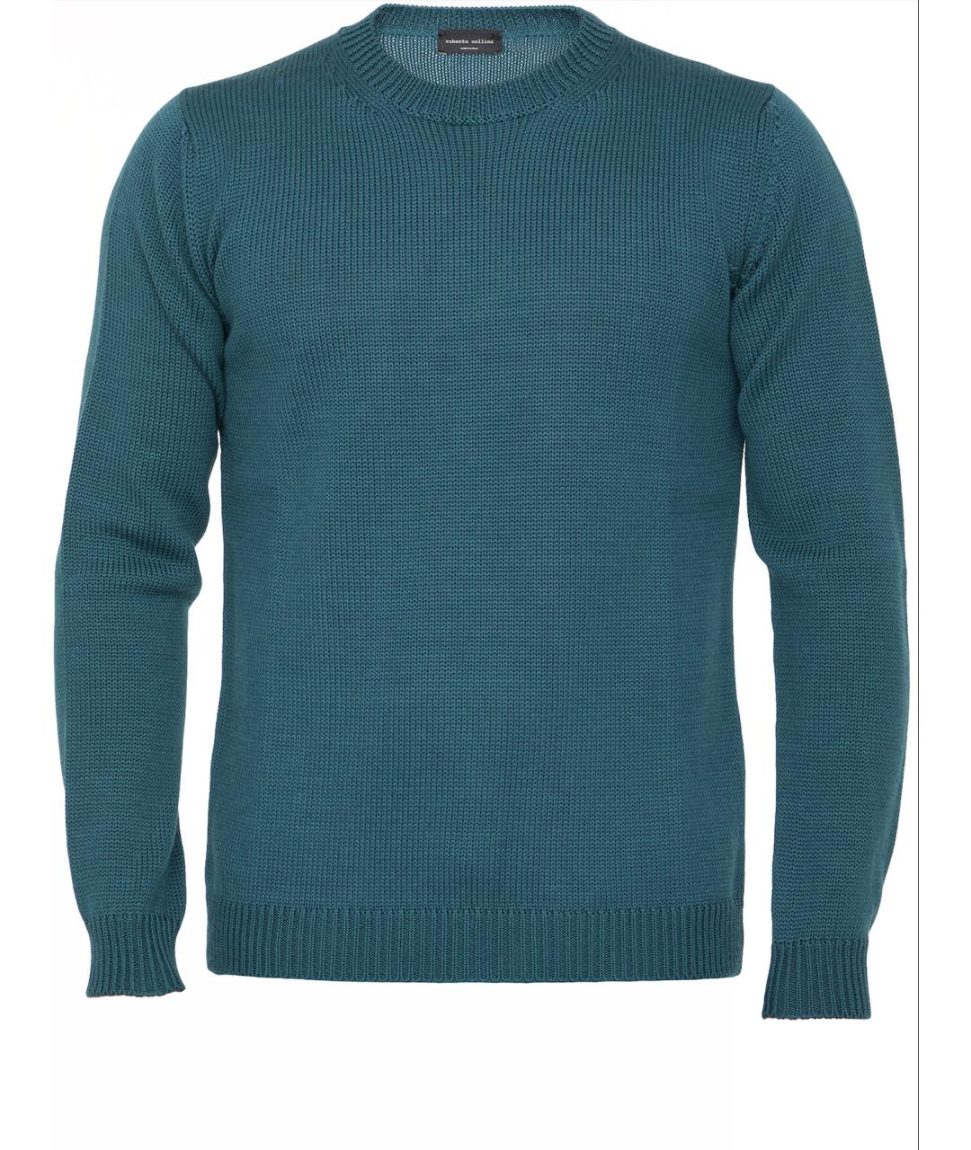 ROBERTO COLLINA Зеленый шерстяной джемпер / свитер, фото 1