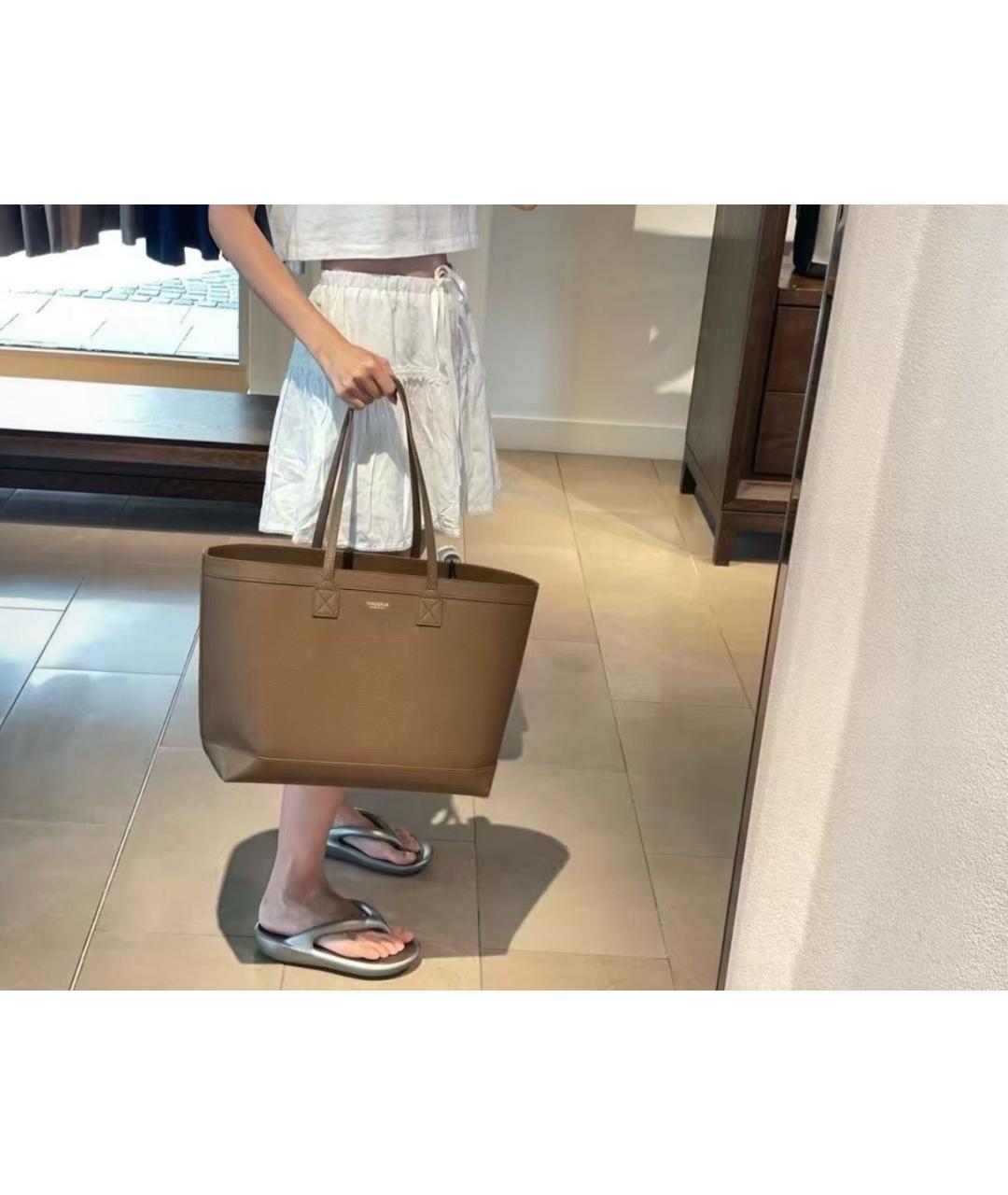 BURBERRY Коричневая сумка тоут, фото 6