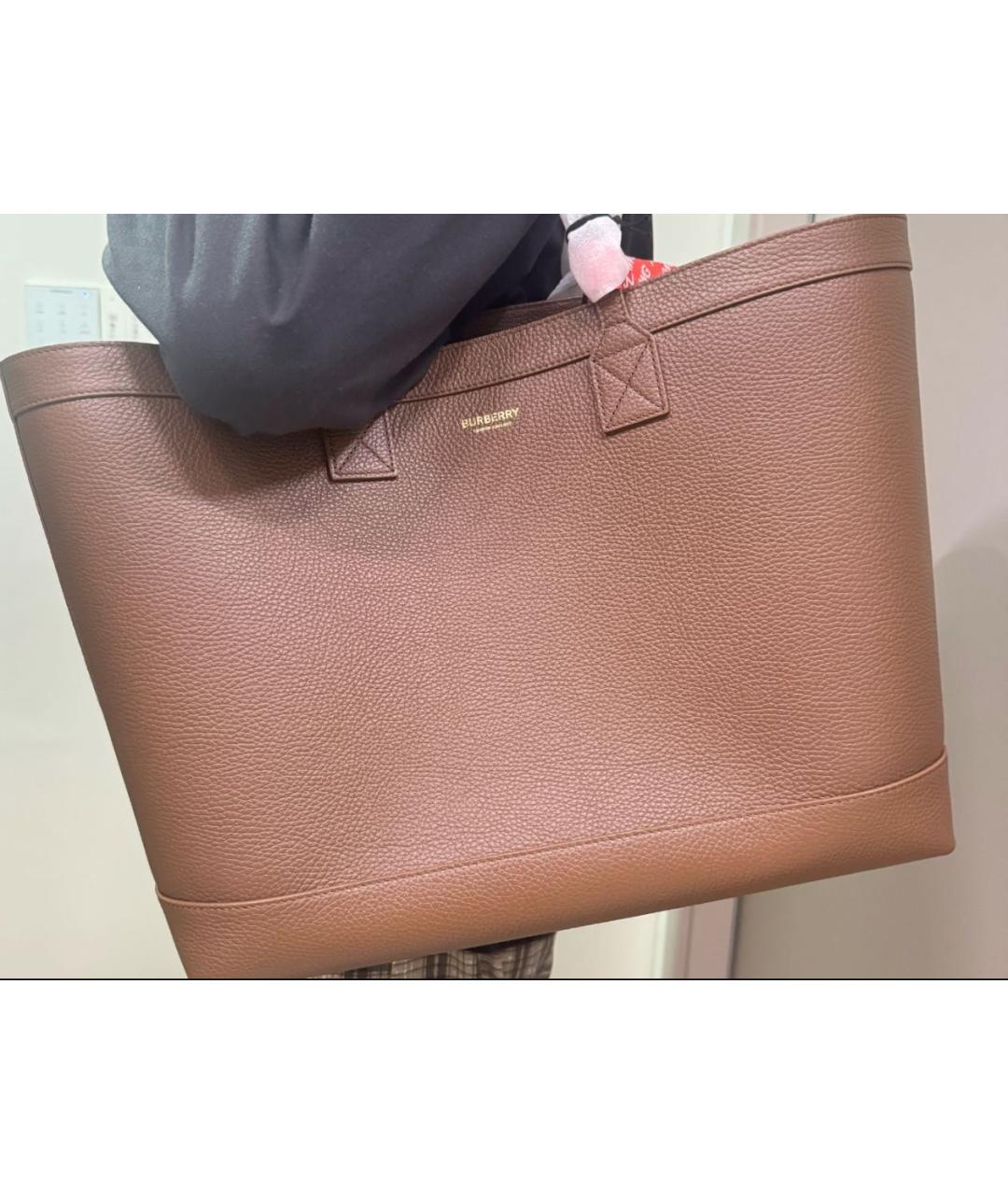 BURBERRY Коричневая сумка тоут, фото 8