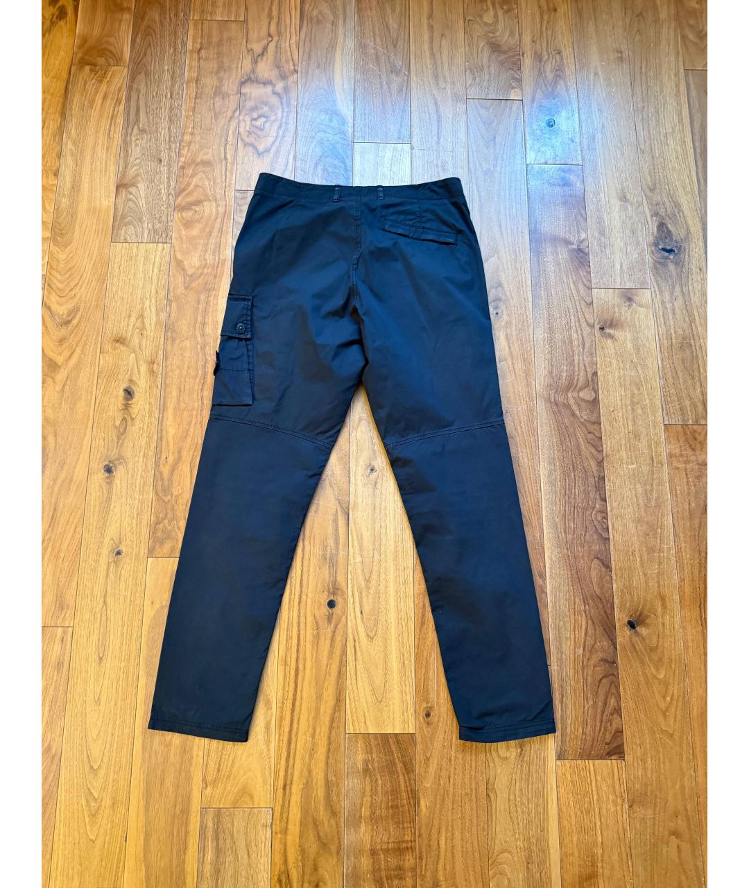 STONE ISLAND Черные хлопковые повседневные брюки, фото 2