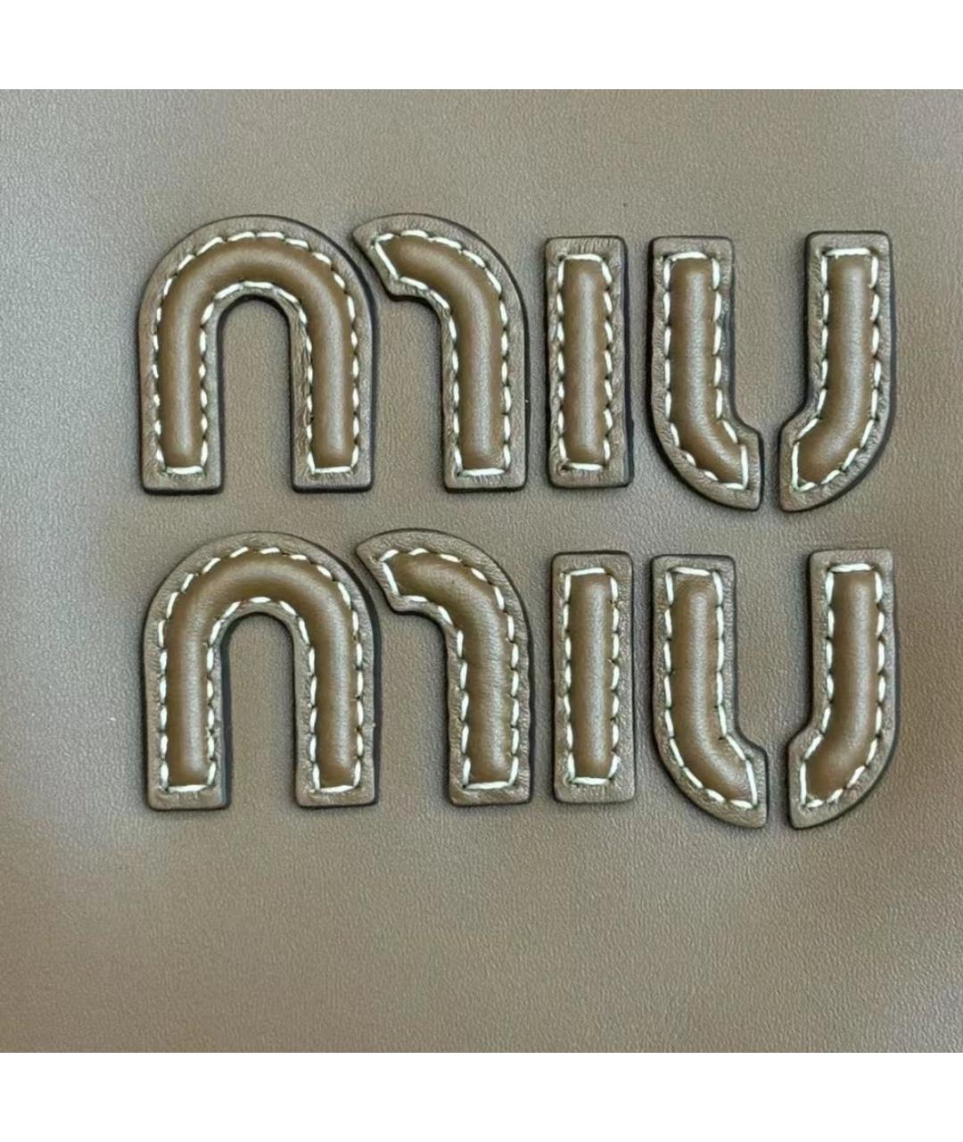 MIU MIU Коричневая кожаная сумка тоут, фото 3