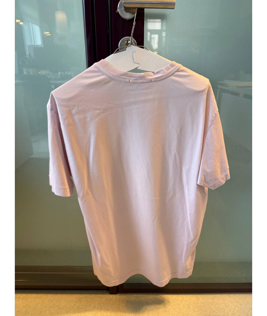 STONE ISLAND Розовая хлопковая футболка, фото 2