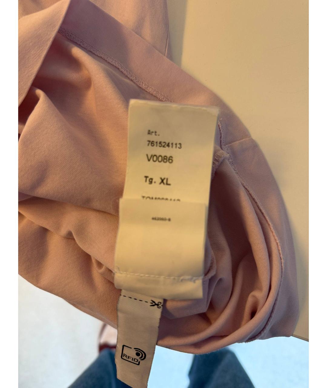 STONE ISLAND Розовая хлопковая футболка, фото 6