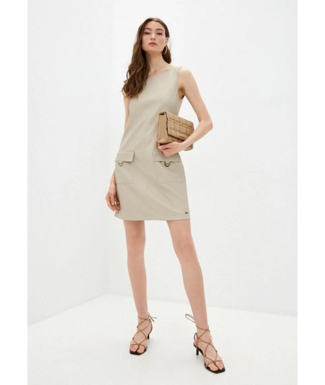 ARMANI EXCHANGE Бежевое повседневное платье, фото 6