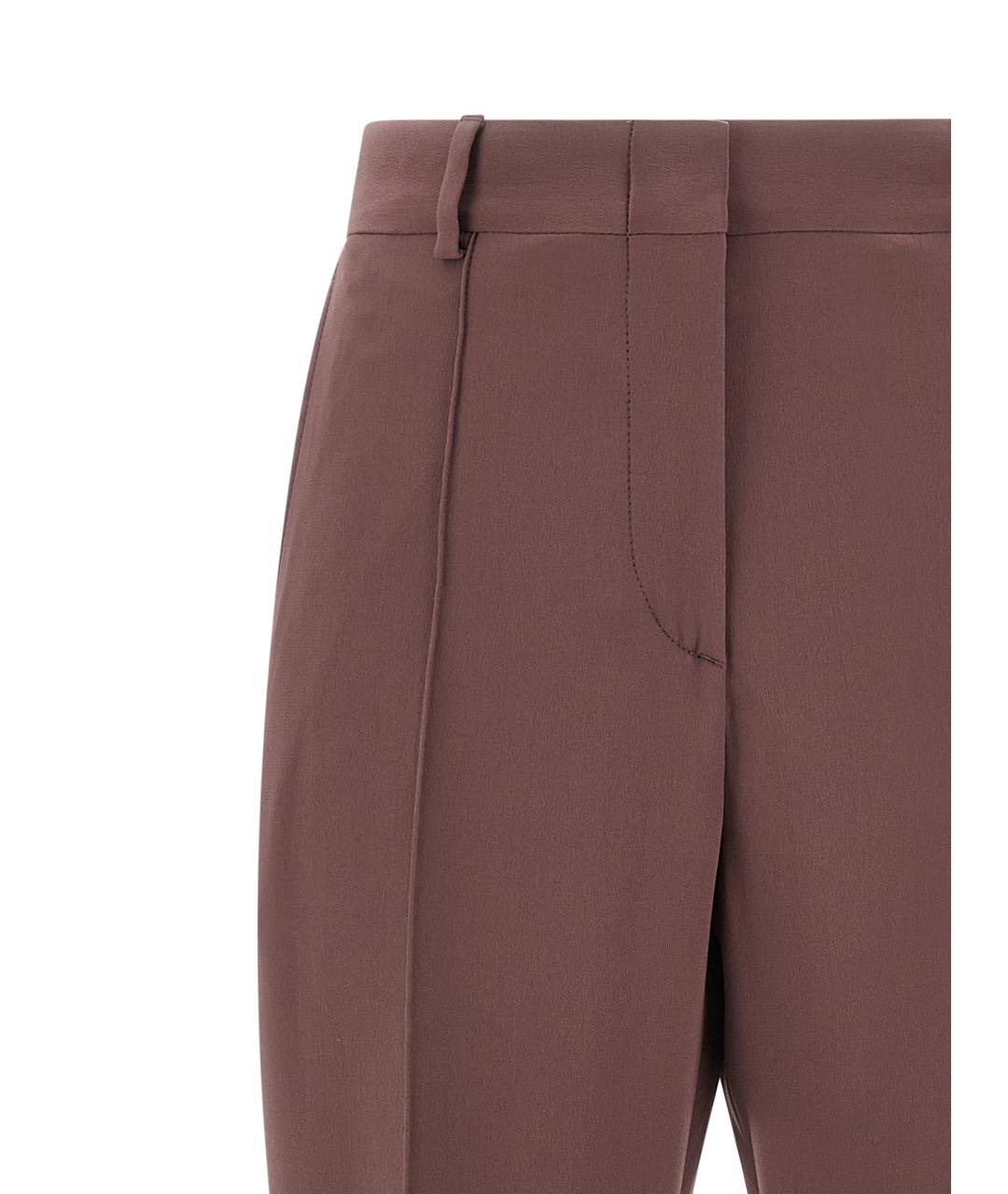 BRIONI Розовые шелковые прямые брюки, фото 3