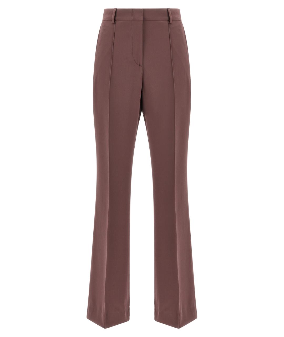 BRIONI Розовые шелковые прямые брюки, фото 1
