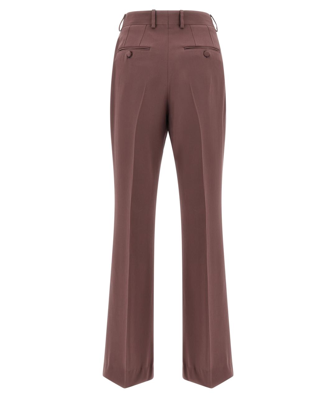 BRIONI Розовые шелковые прямые брюки, фото 2