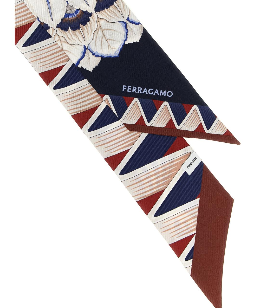 FERRAGAMO Мульти шелковый шарф, фото 3