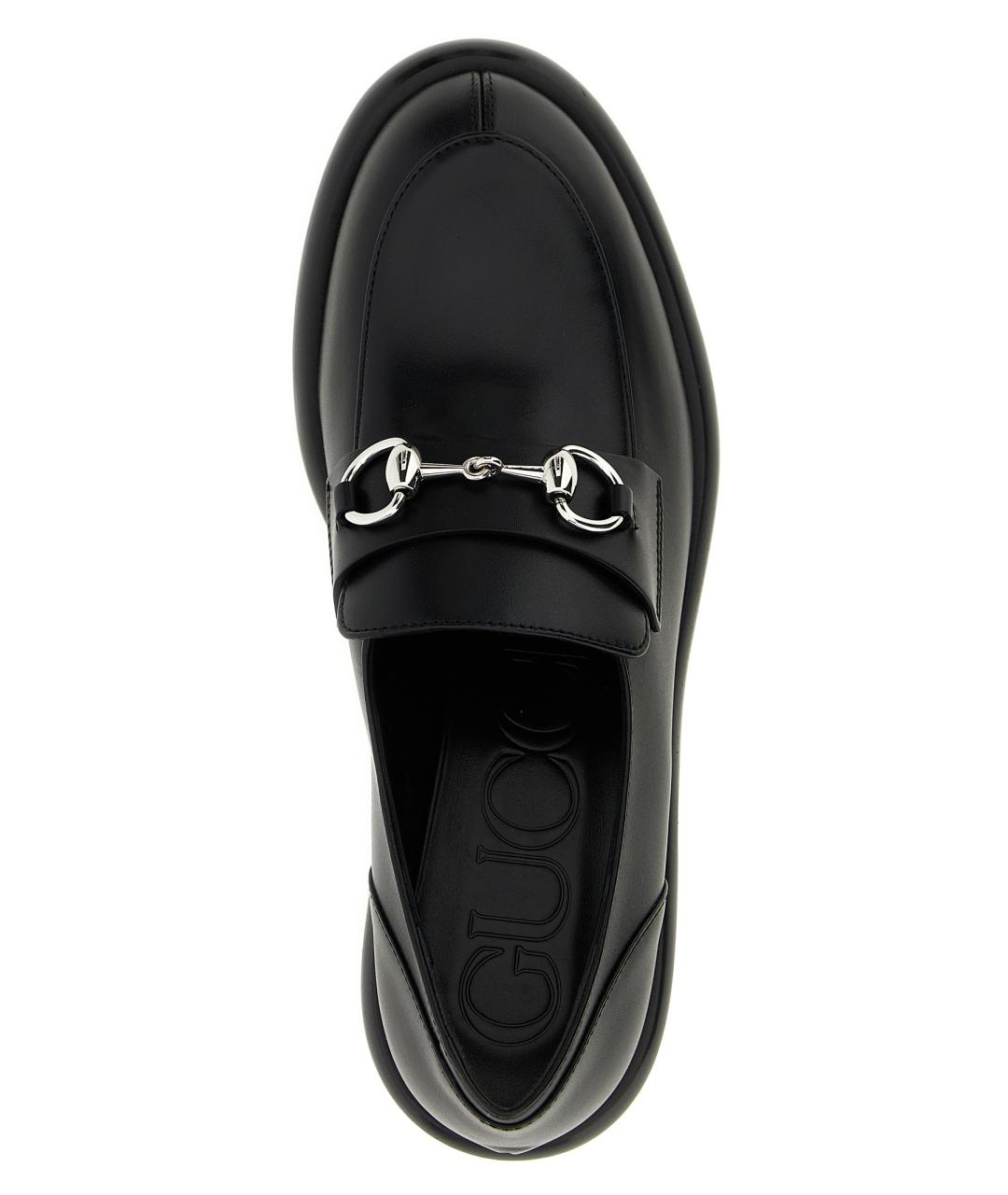 GUCCI Черные кожаные лоферы, фото 4