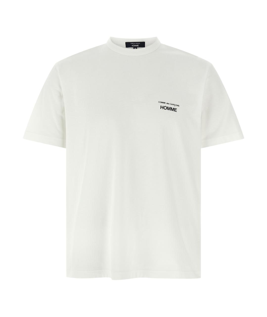 COMME DES GARÇONS HOMME PLUS Белая хлопковая футболка, фото 1