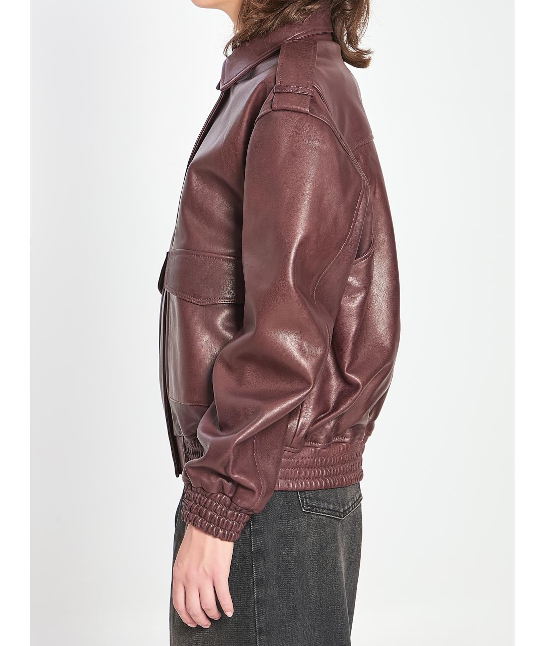 ARMA Бордовая кожаная куртка, фото 2