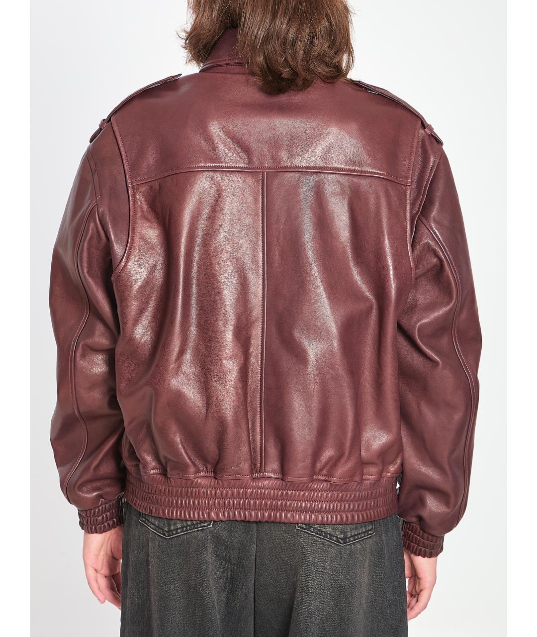 ARMA Бордовая кожаная куртка, фото 3
