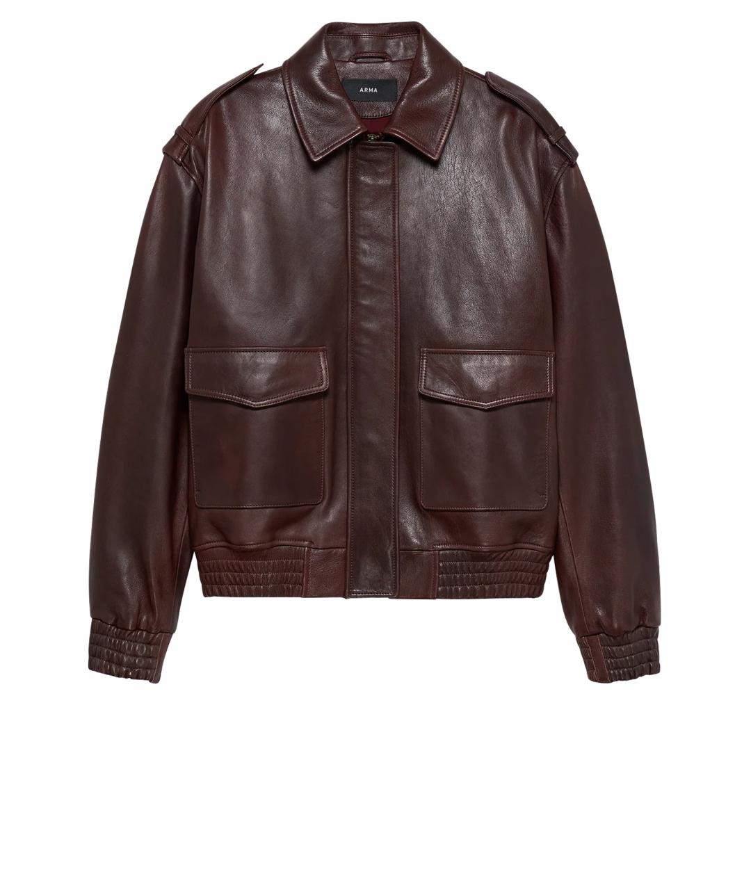 ARMA Бордовая кожаная куртка, фото 1