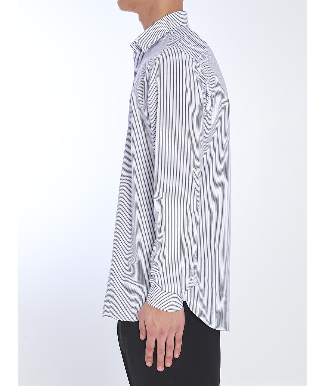 BORRIELLO Голубая хлопковая кэжуал рубашка, фото 3