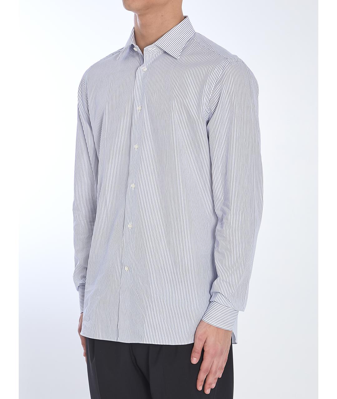 BORRIELLO Голубая хлопковая кэжуал рубашка, фото 2