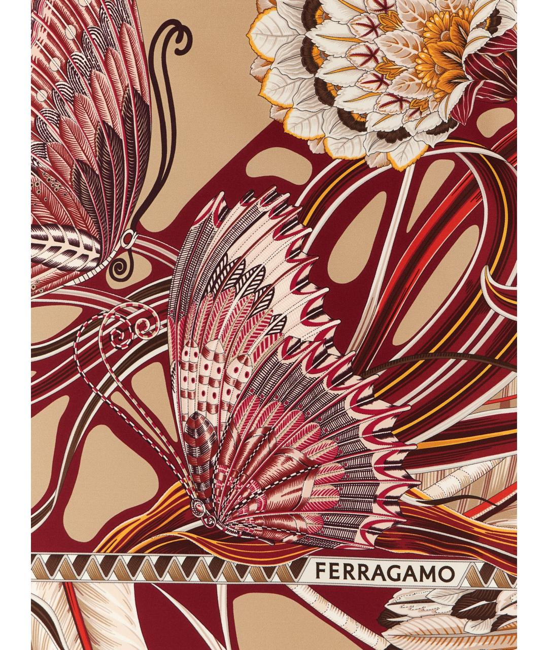 FERRAGAMO Мульти шелковый шарф, фото 2