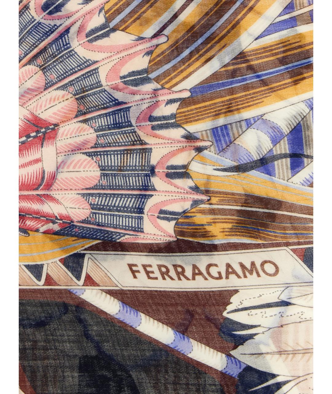 FERRAGAMO Мульти шерстяной шарф, фото 2