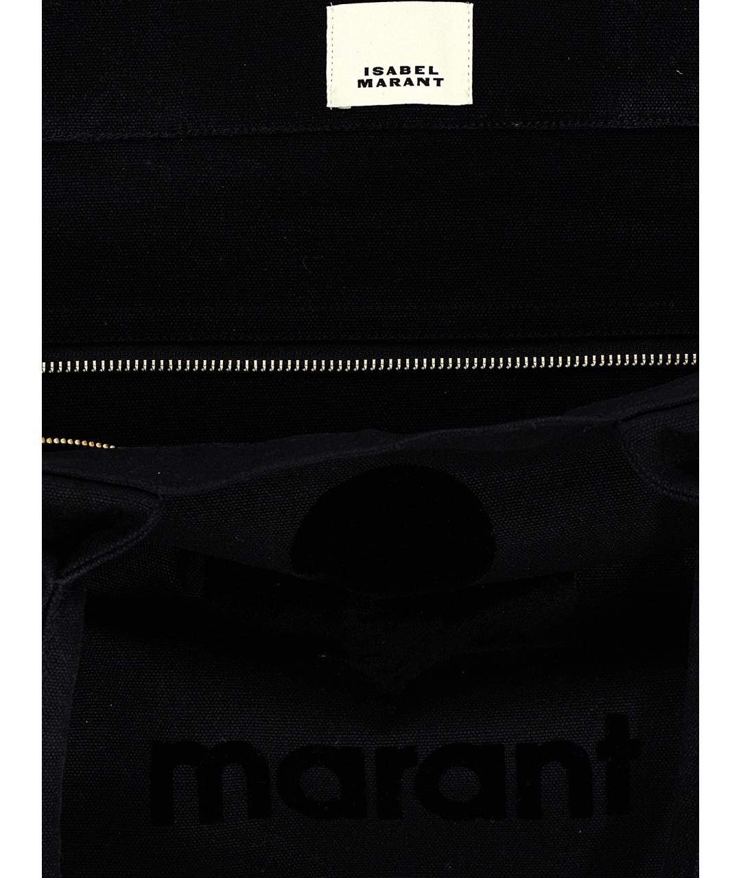 ISABEL MARANT Черная хлопковая сумка тоут, фото 4