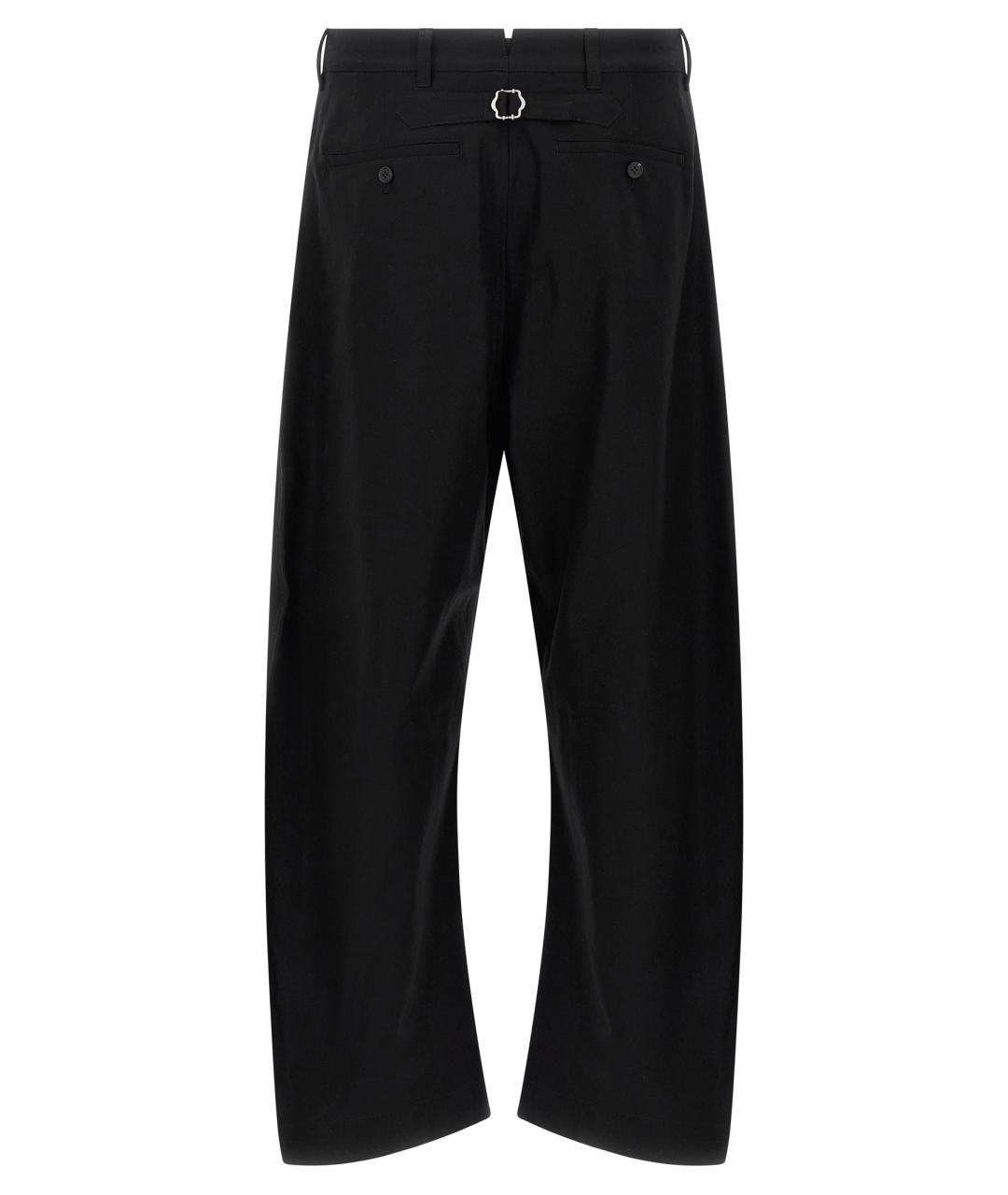 COMME DES GARÇONS HOMME PLUS Черные хлопковые повседневные брюки, фото 2