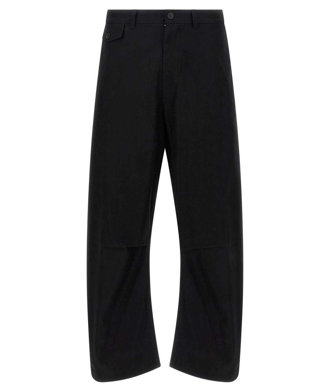 COMME DES GARÇONS HOMME PLUS Черные хлопковые повседневные брюки, фото 1