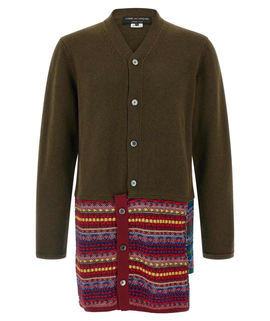 COMME DES GARÇONS HOMME PLUS Зеленый шерстяной кардиган, фото 1