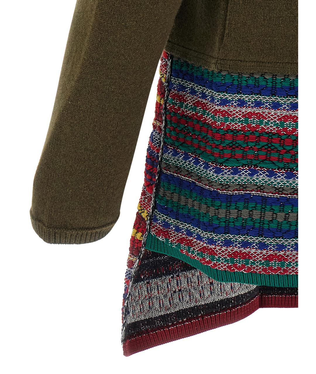 COMME DES GARÇONS HOMME PLUS Зеленый шерстяной кардиган, фото 4