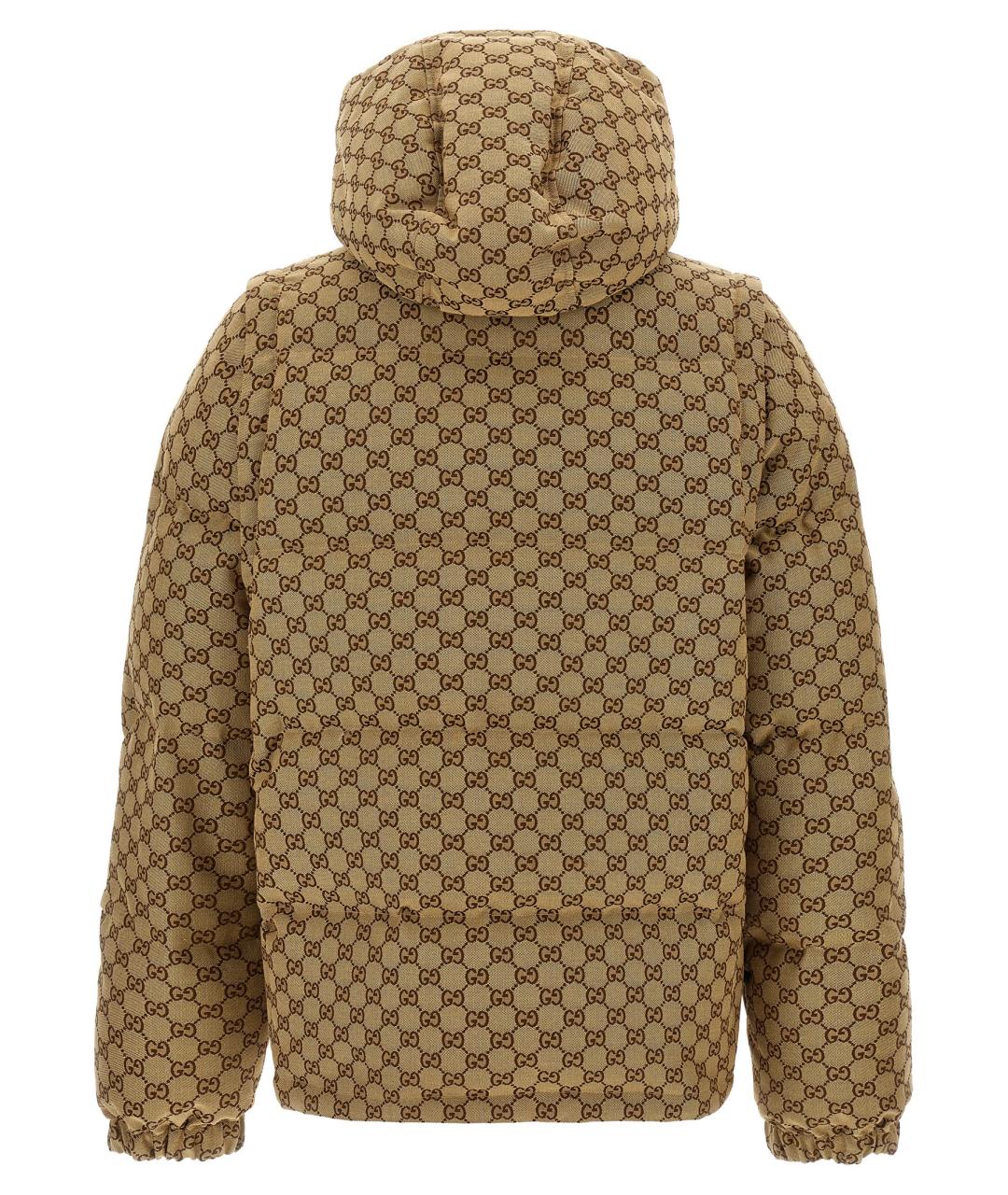 GUCCI Коричневый хлопковый пуховик, фото 3