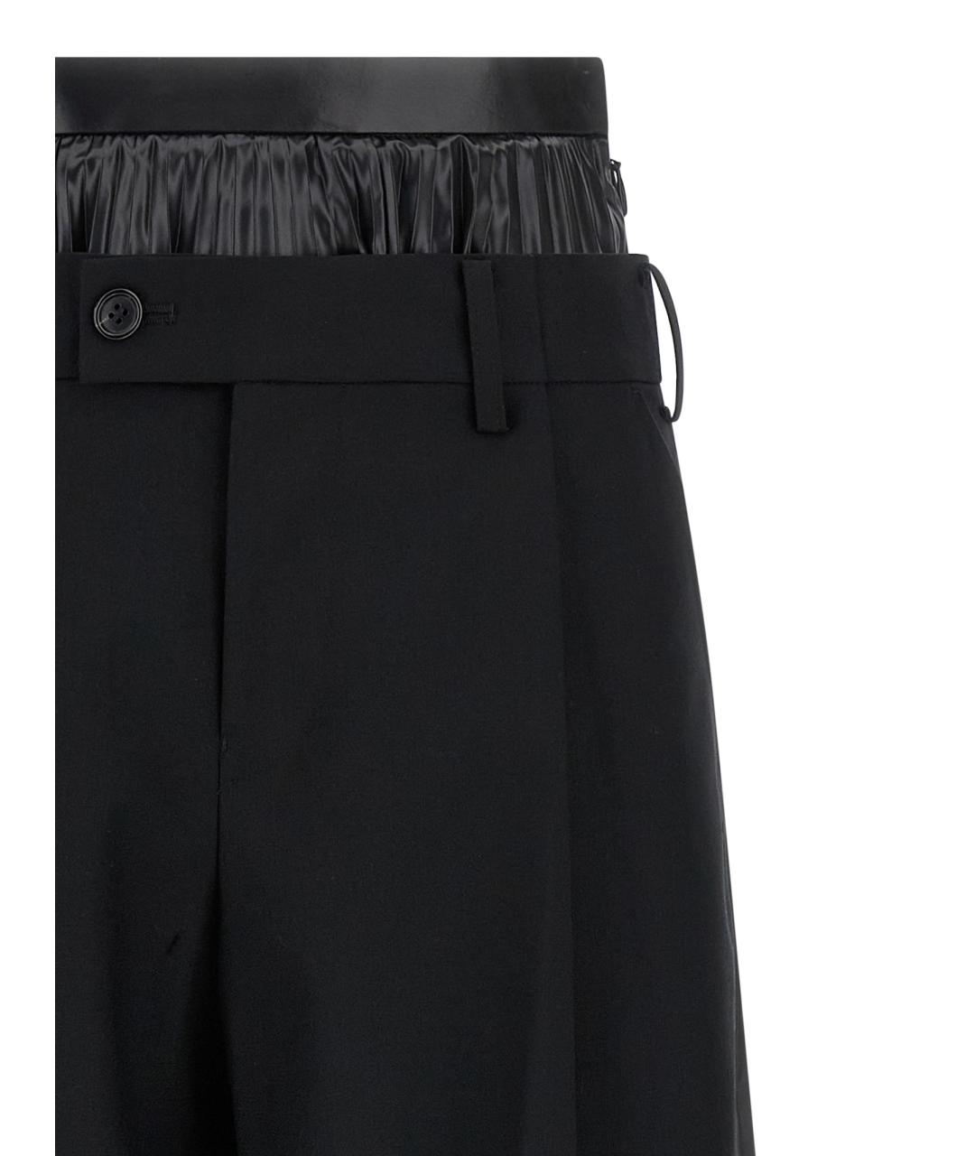 JUNYA WATANABE Черные шерстяные прямые брюки, фото 3
