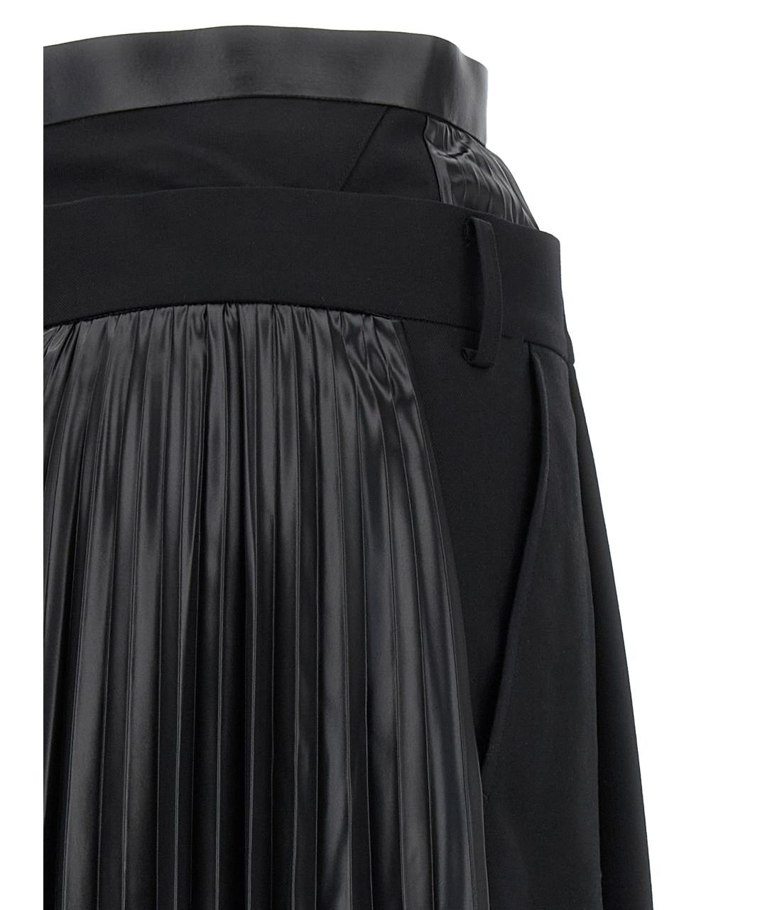 JUNYA WATANABE Черные шерстяные прямые брюки, фото 4