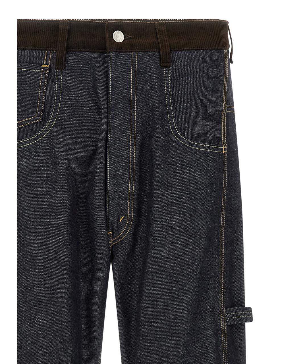 JUNYA WATANABE Синие хлопковые прямые джинсы, фото 3