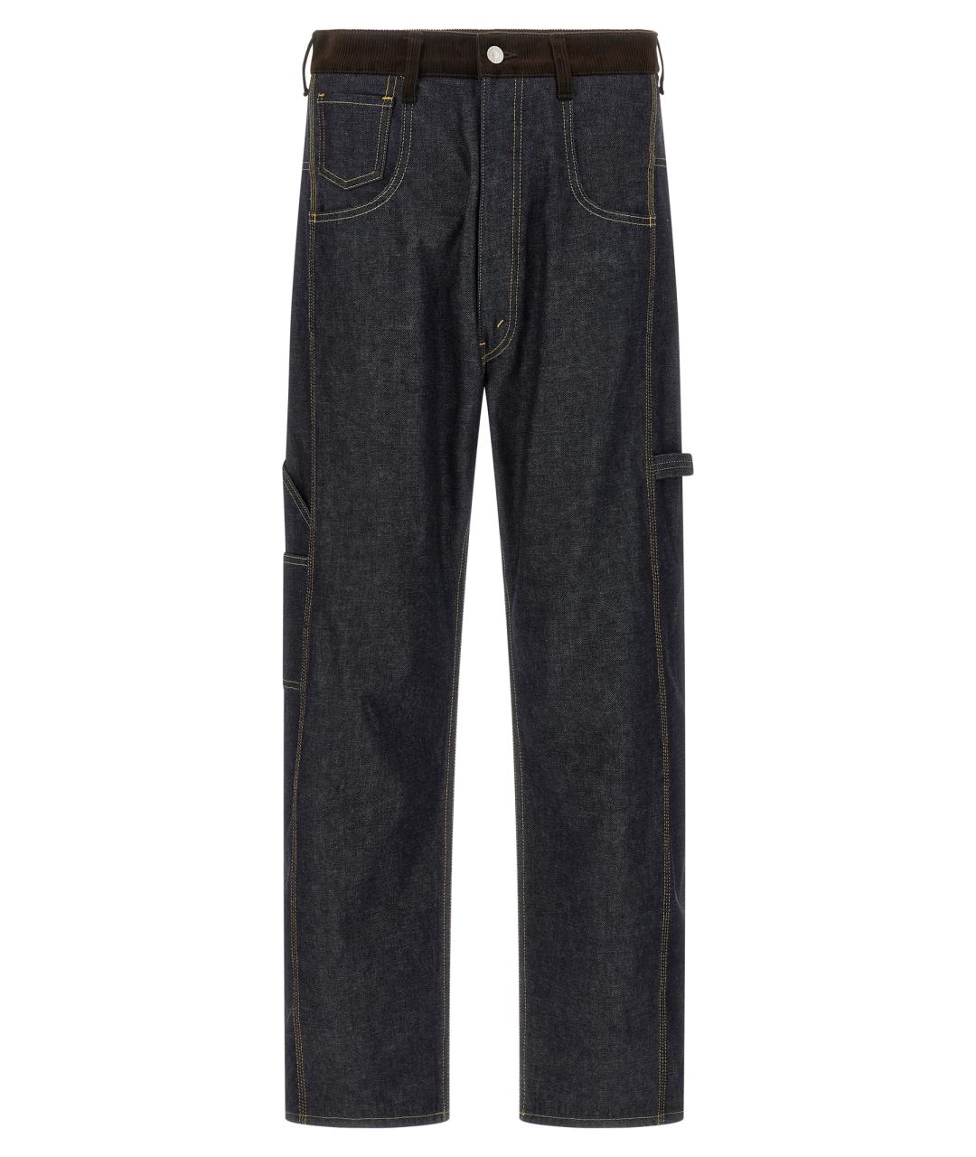JUNYA WATANABE Синие хлопковые прямые джинсы, фото 1