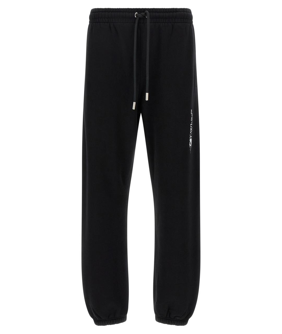 OFF-WHITE Черные хлопковые повседневные брюки, фото 1
