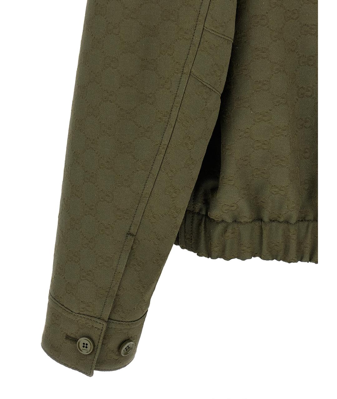GUCCI Зеленая хлопковая куртка, фото 4