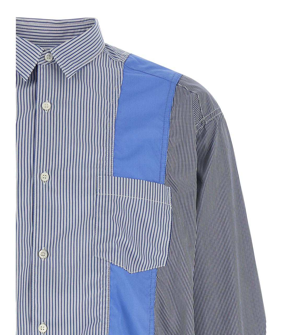 COMME DES GARÇONS HOMME PLUS Синяя хлопковая кэжуал рубашка, фото 3