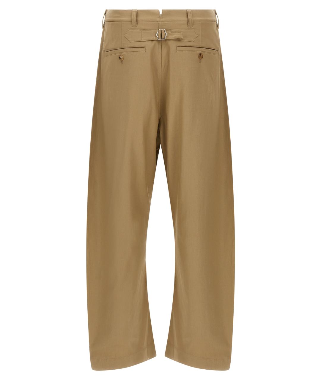 COMME DES GARÇONS HOMME PLUS Бежевые хлопковые повседневные брюки, фото 2