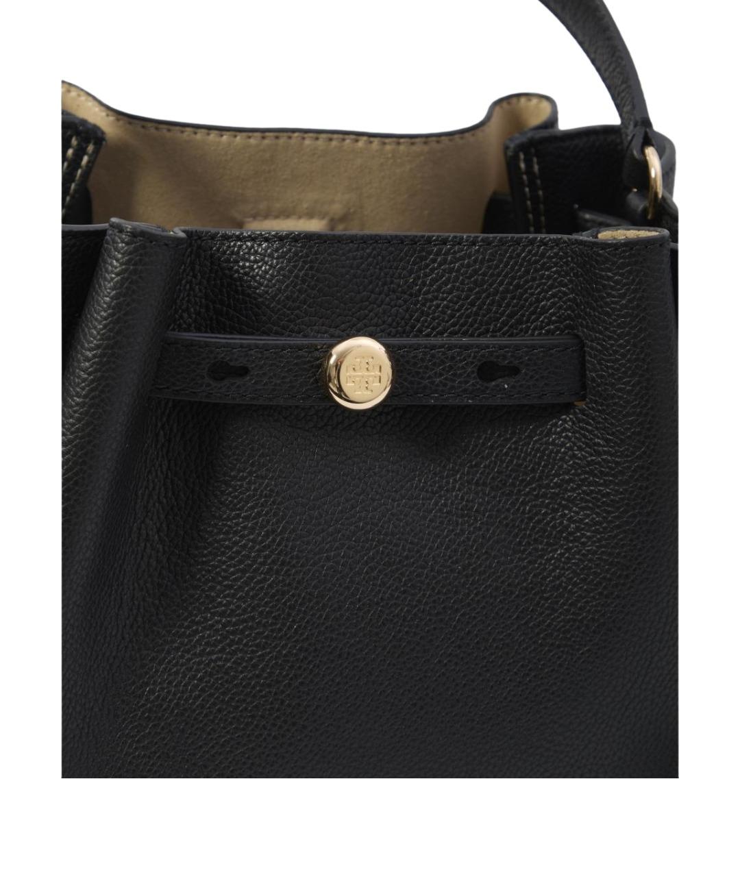 TORY BURCH Черная кожаная сумка через плечо, фото 4