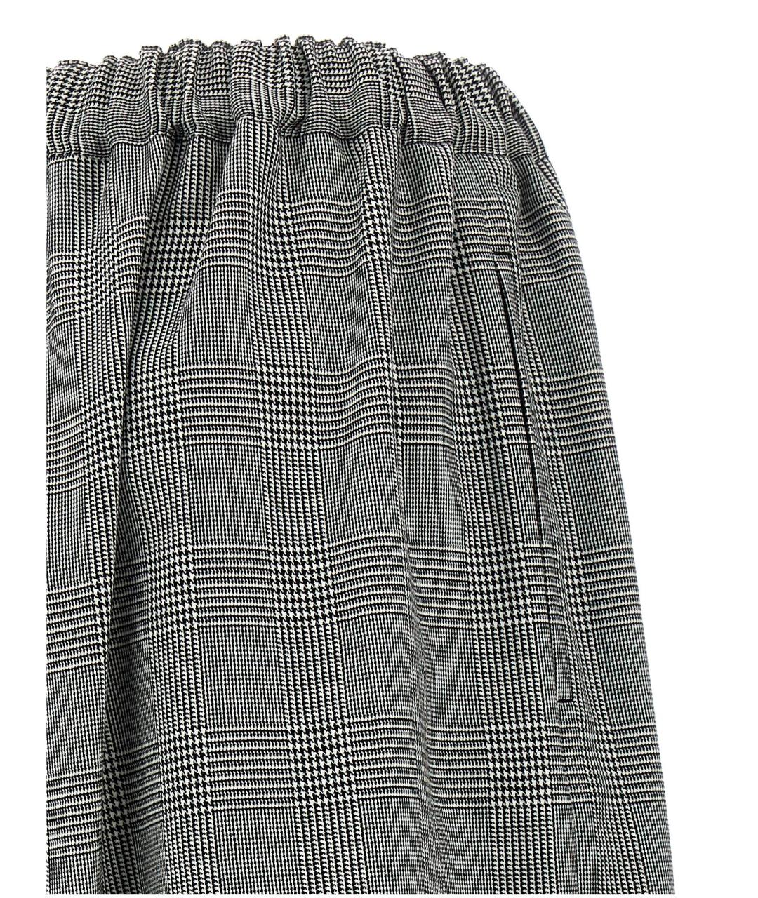 COMME DES GARÇONS Серые шерстяные прямые брюки, фото 4