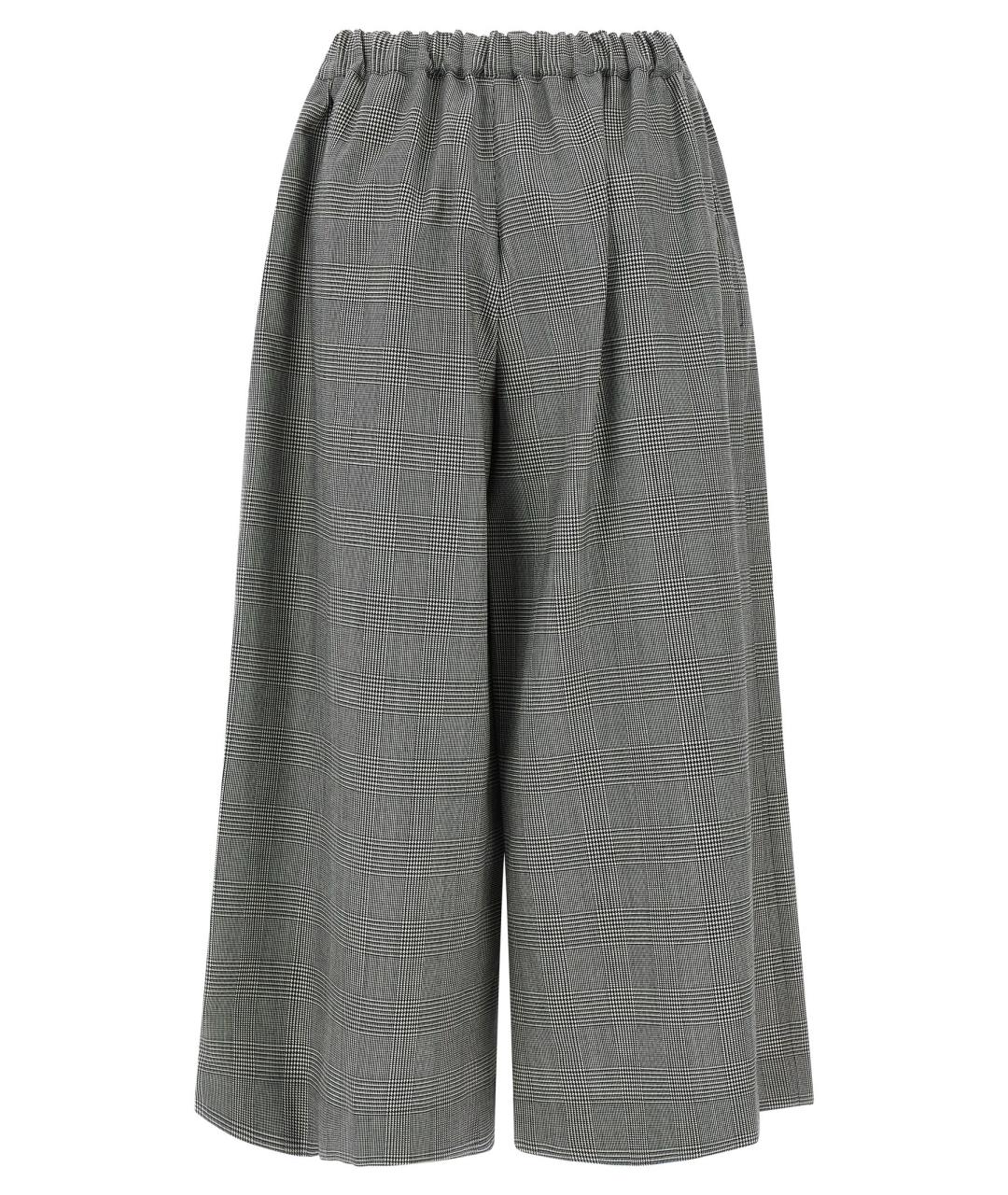 COMME DES GARÇONS Серые шерстяные прямые брюки, фото 2