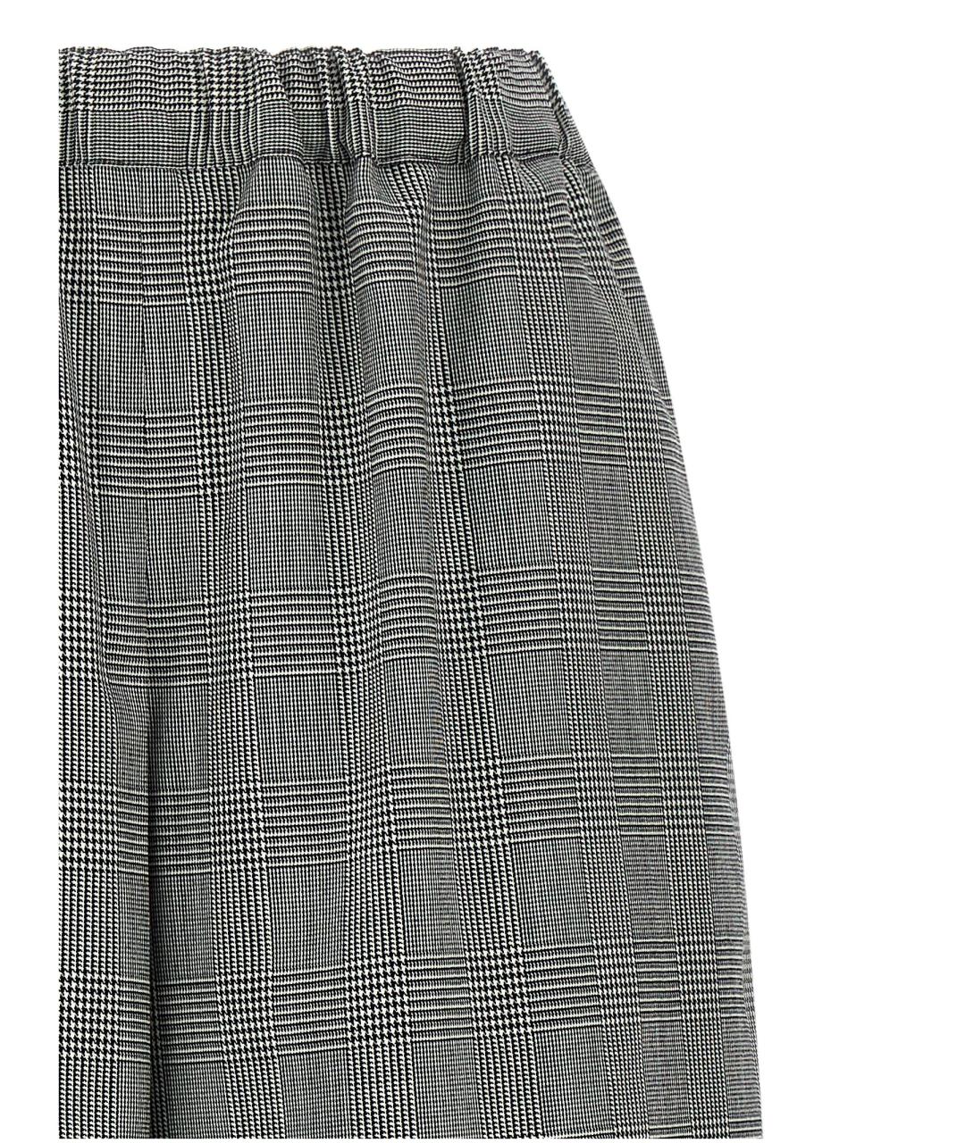 COMME DES GARÇONS Серые шерстяные прямые брюки, фото 3
