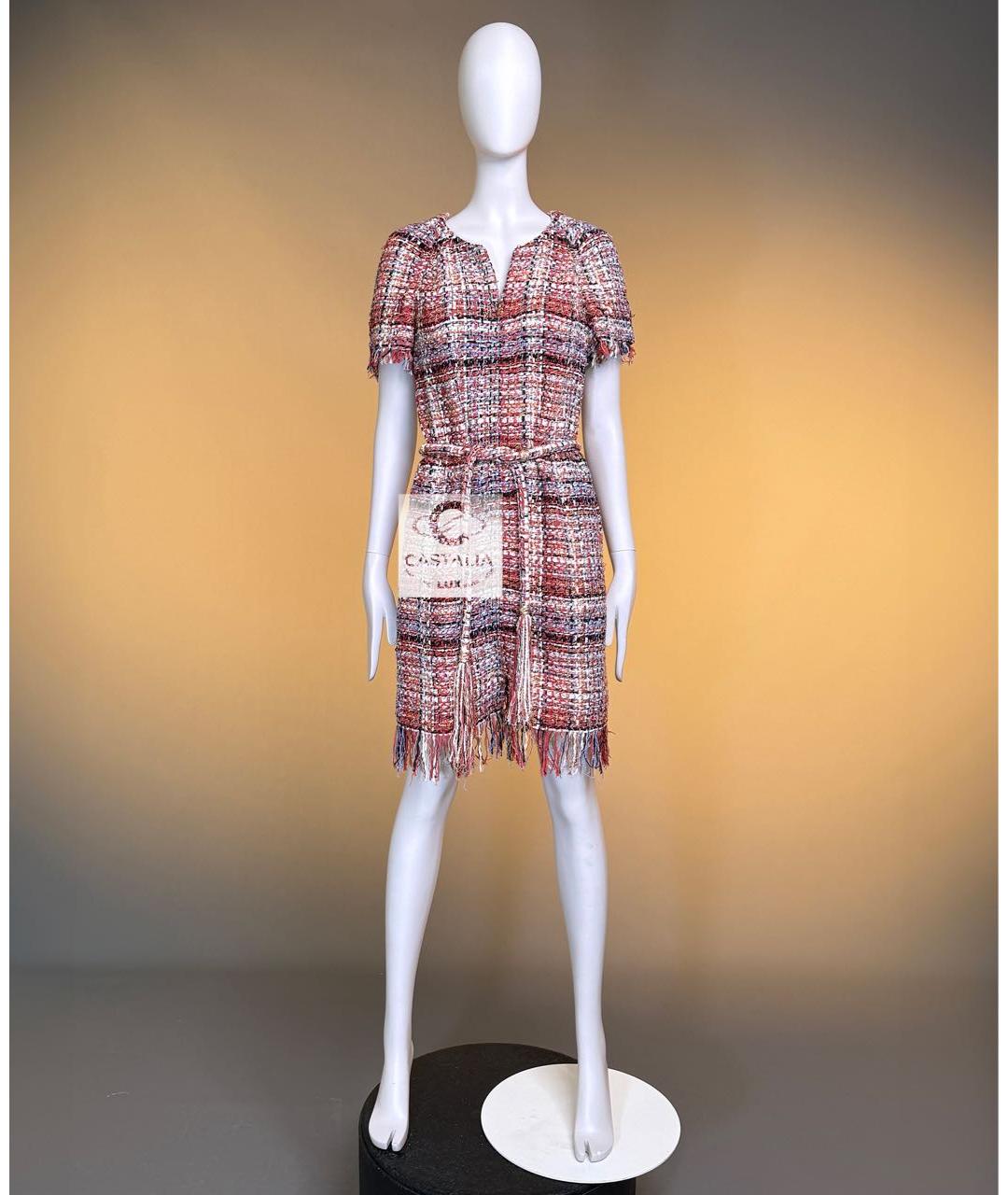CHANEL Мульти твидовое коктейльное платье, фото 3