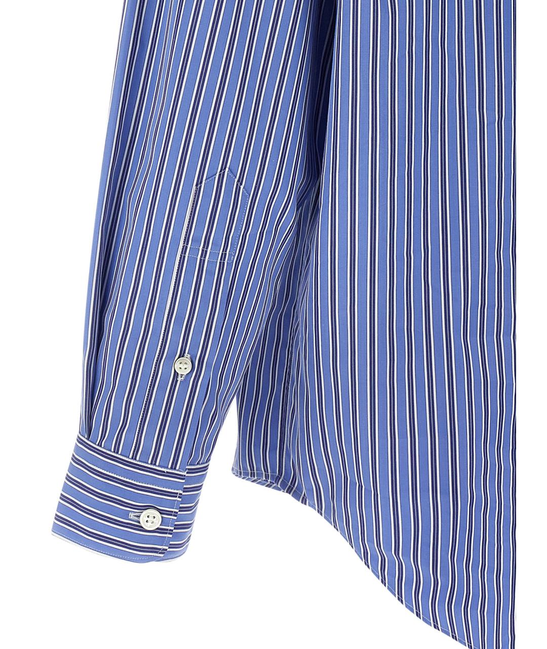 COMME DES GARÇONS HOMME PLUS Синяя хлопковая кэжуал рубашка, фото 4