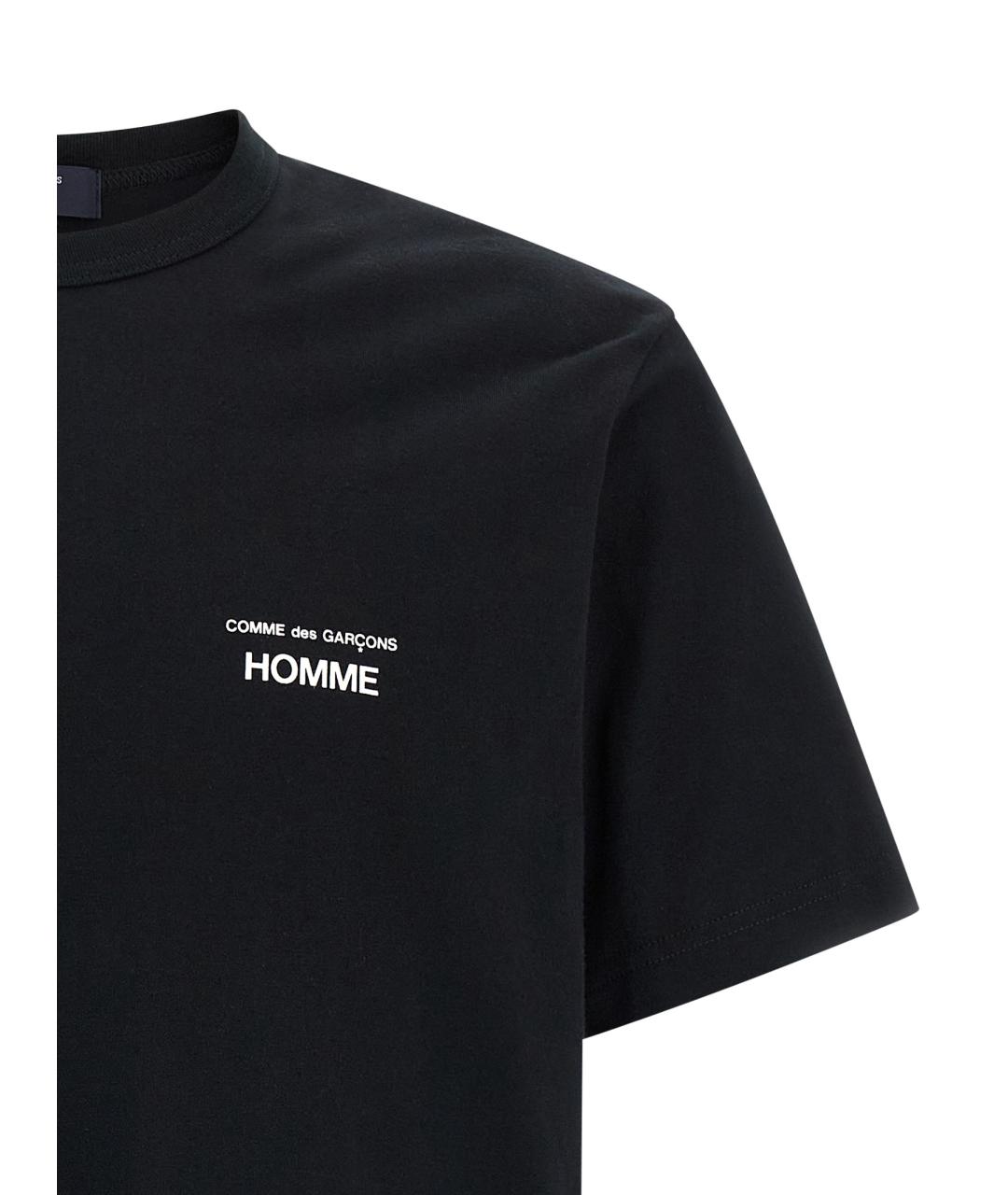 COMME DES GARÇONS HOMME PLUS Черная хлопковая футболка, фото 3