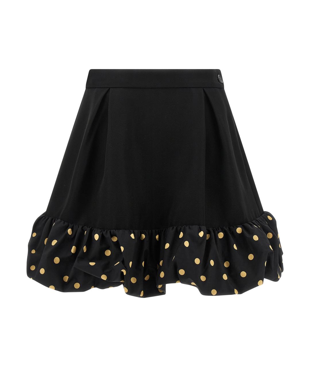 MOSCHINO Черная шерстяная юбка мини, фото 1
