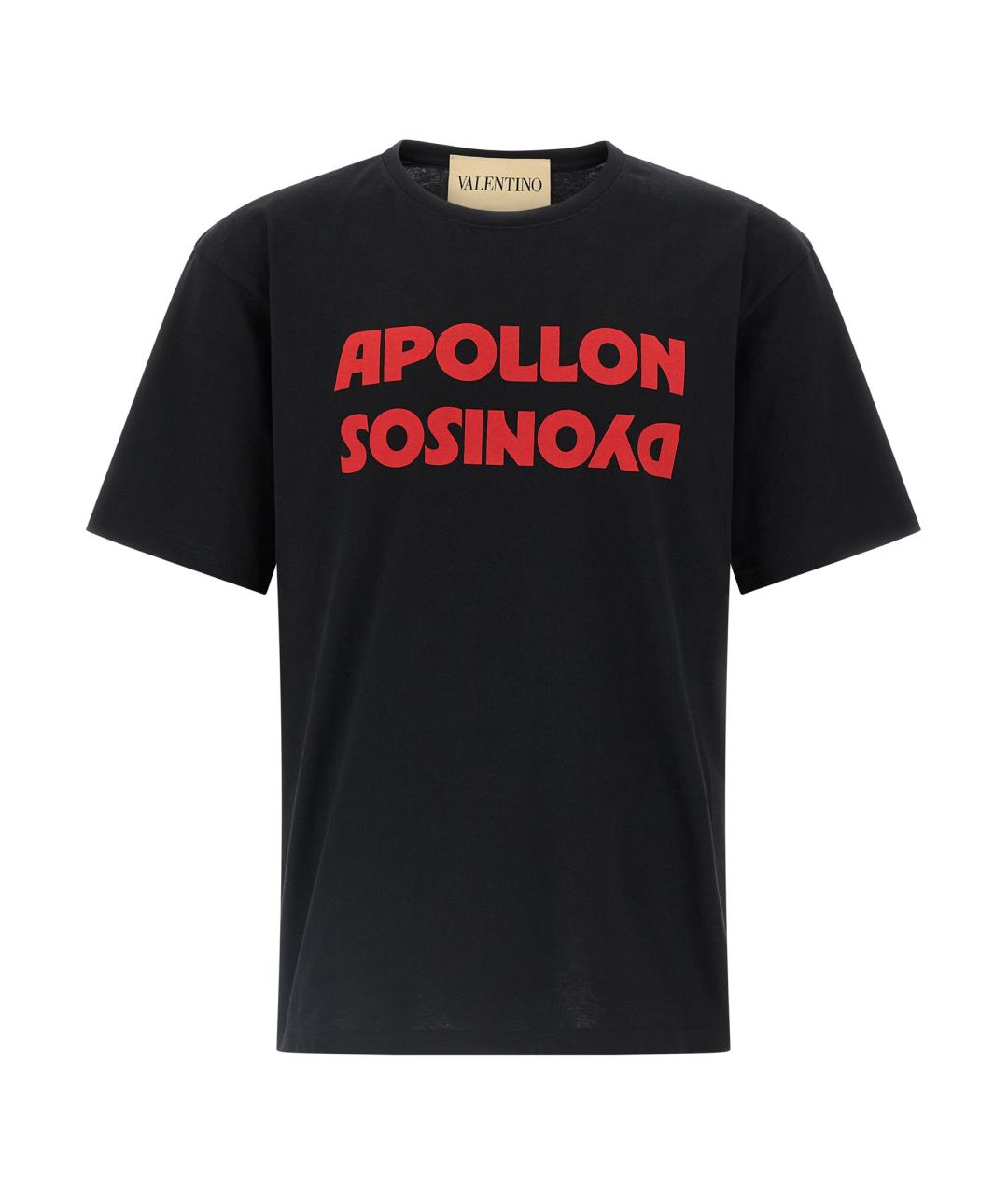 VALENTINO Черная хлопковая футболка, фото 1