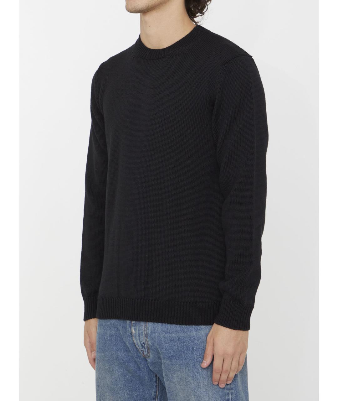 ROBERTO COLLINA Черный шерстяной джемпер / свитер, фото 3