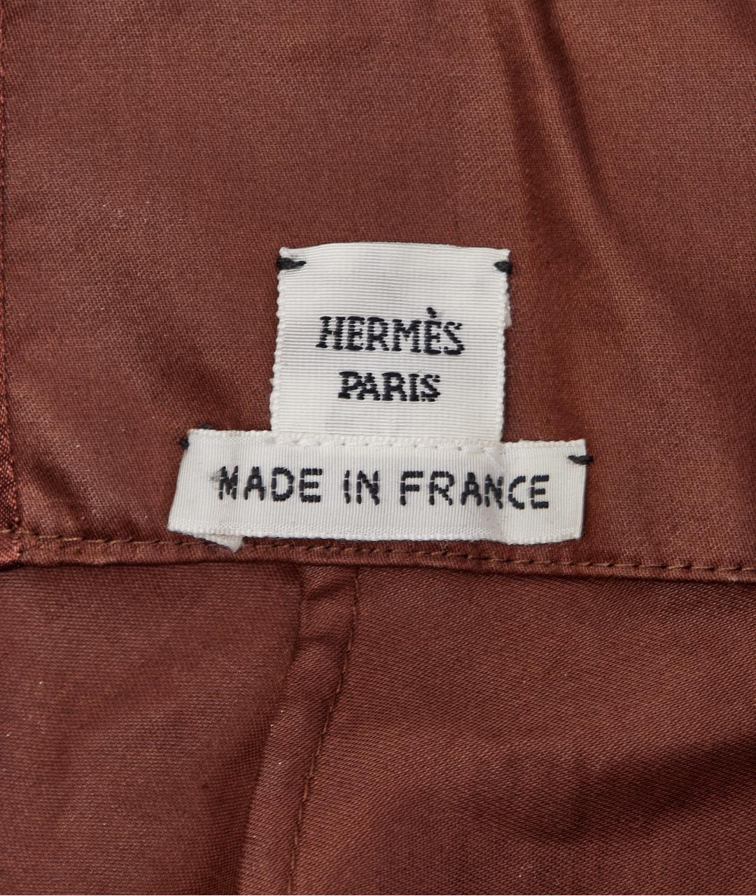 HERMES Коричневое хлопковое повседневное платье, фото 3