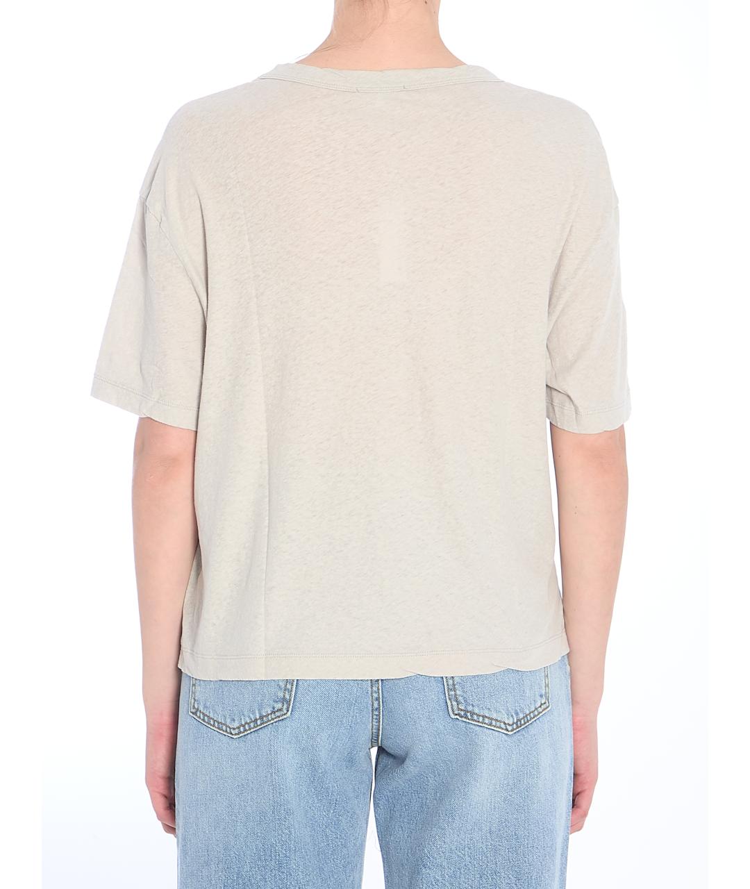 JAMES PERSE Бежевая хлопковая футболка, фото 3