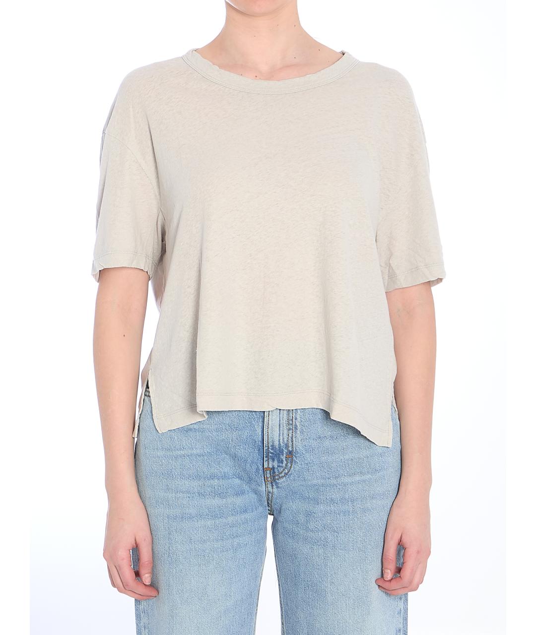 JAMES PERSE Бежевая хлопковая футболка, фото 4