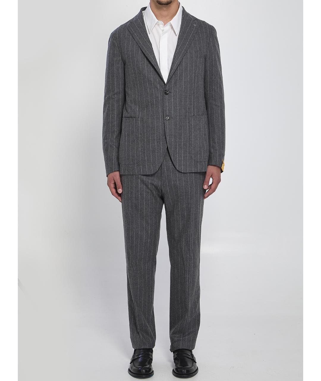 TAGLIATORE Серый классический костюм, фото 2